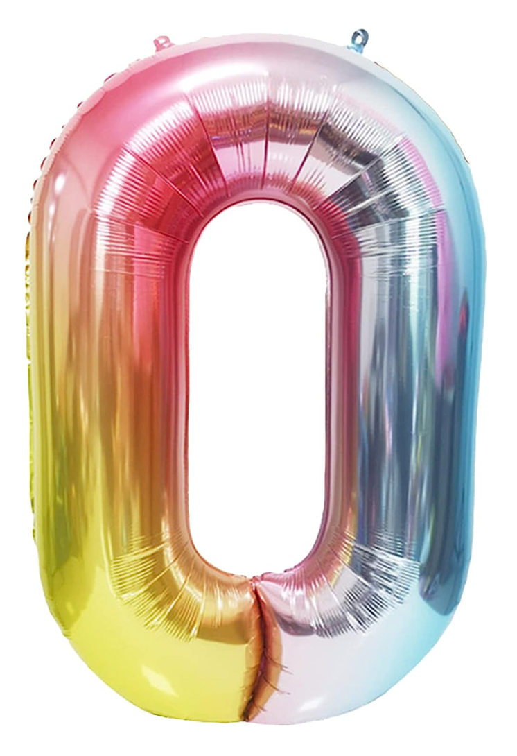 Foil Number Balloon (2FT) Rainbow