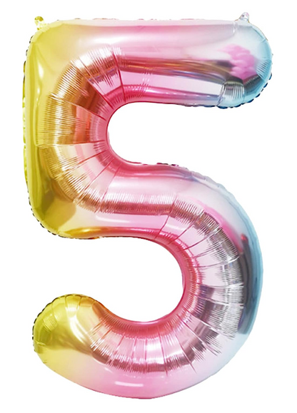 Foil Number Balloon (2FT) Rainbow
