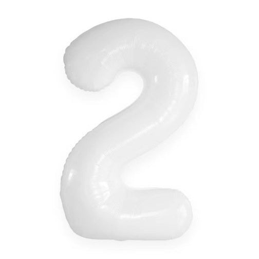 Foil Number Balloon (1FT) WHITE