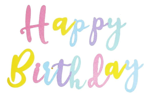 Happy Birthday Banner Pastel