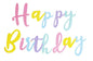 Happy Birthday Banner Pastel