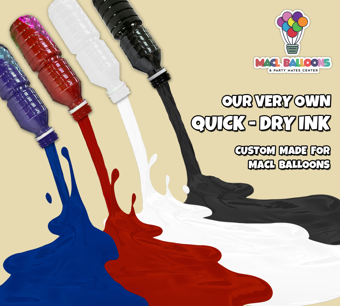 MACL Balloons Quick Dry Ink for Balloon Printing