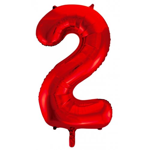 Foil Number Balloon (2FT) Red