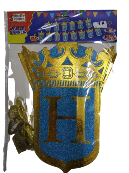 Banner Cutout Crown Happy Birthday