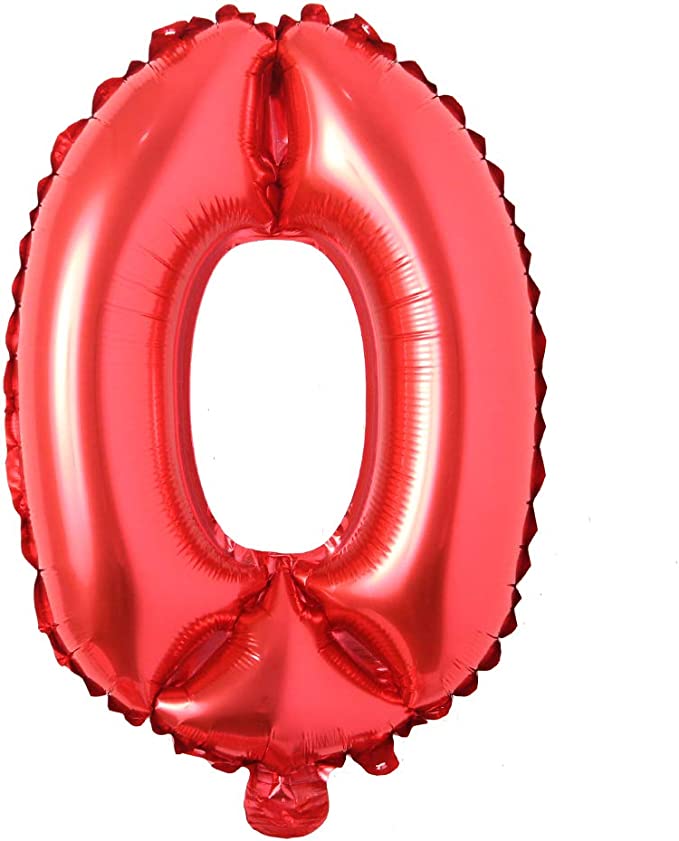 Foil Number Balloon (1FT) Red