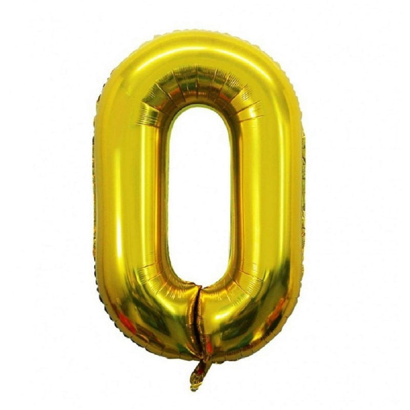 Foil Number Balloon Gold