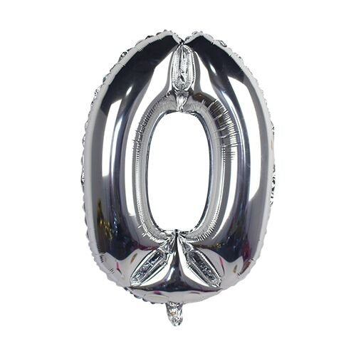 Foil Number Balloon Silver