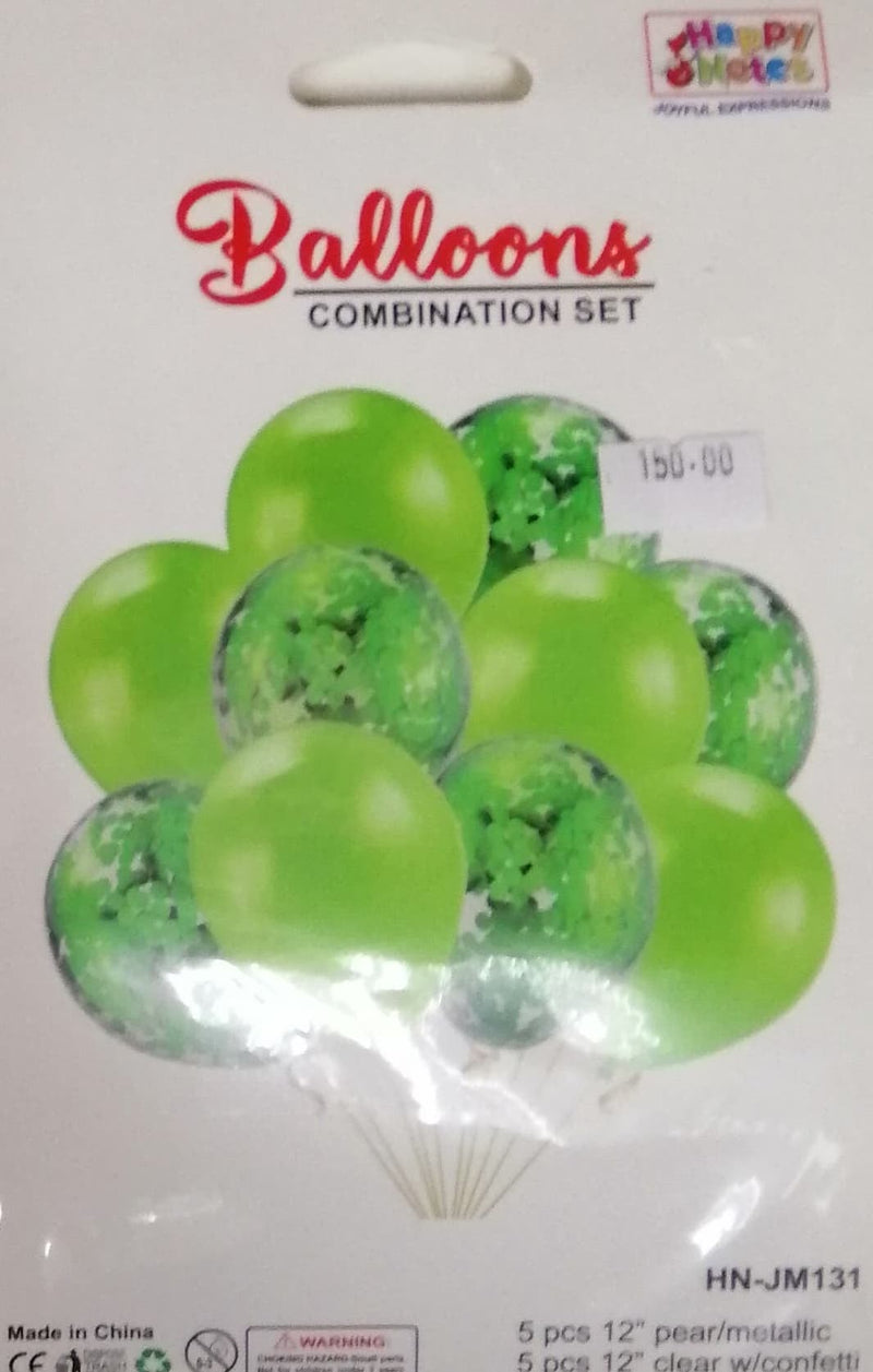 Balloon Set Round with Confetti (10in1)