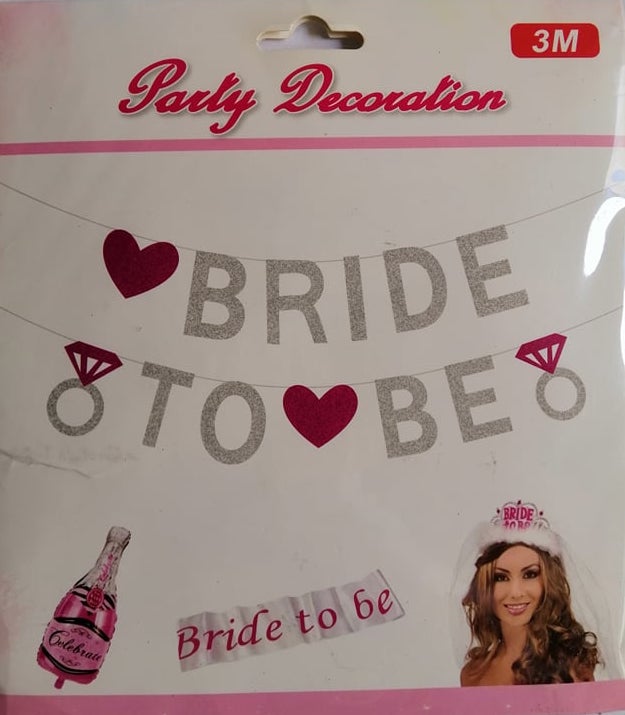 Banner Cutout Bride To Be with Glitters