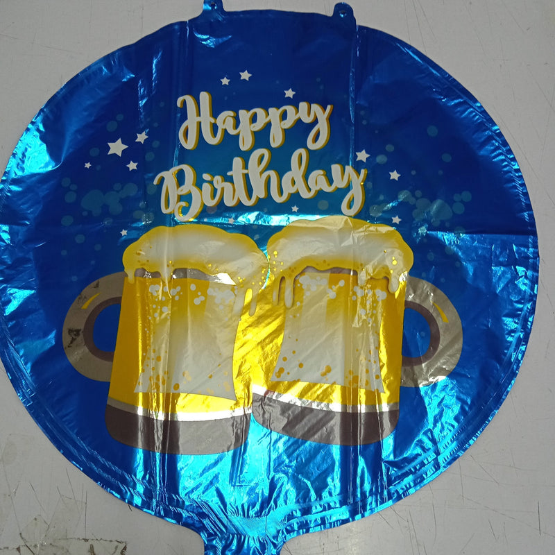 Foil Balloon Round Happy Birthday (Generic)