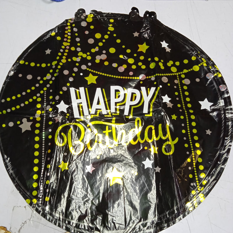 Foil Balloon Round Happy Birthday (Generic)