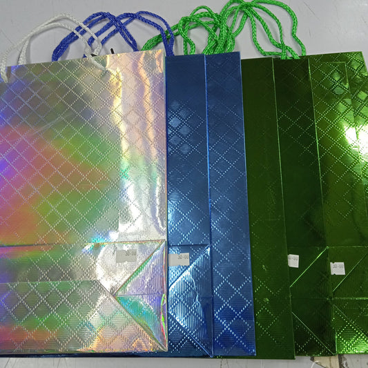 Paper Bag Glossy Plain Medium Assorted