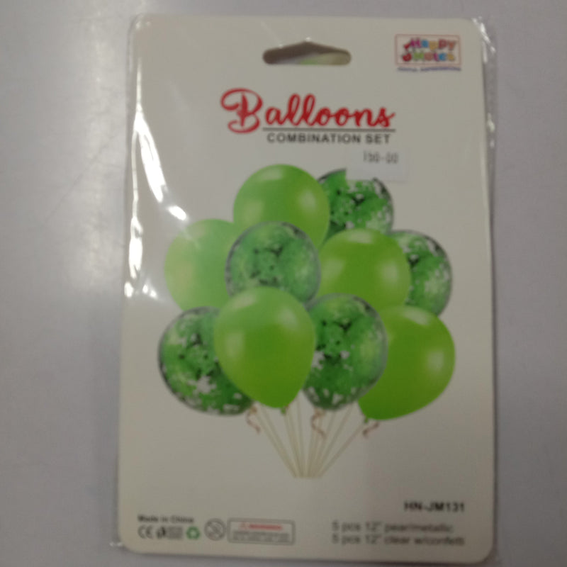 Balloon Set Round with Confetti (10in1)