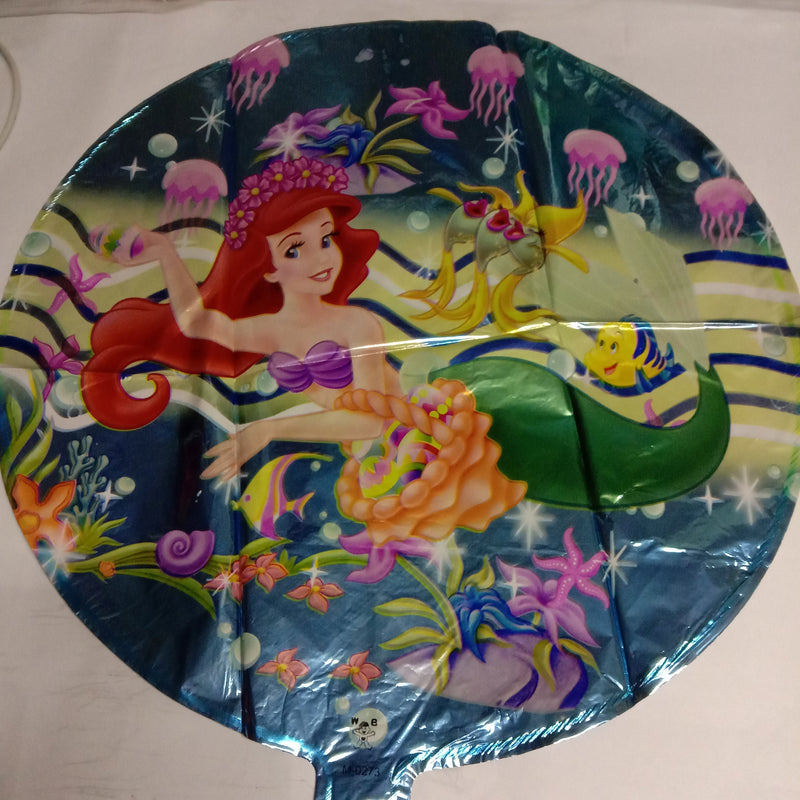 Foil Balloon Round Little Mermaid