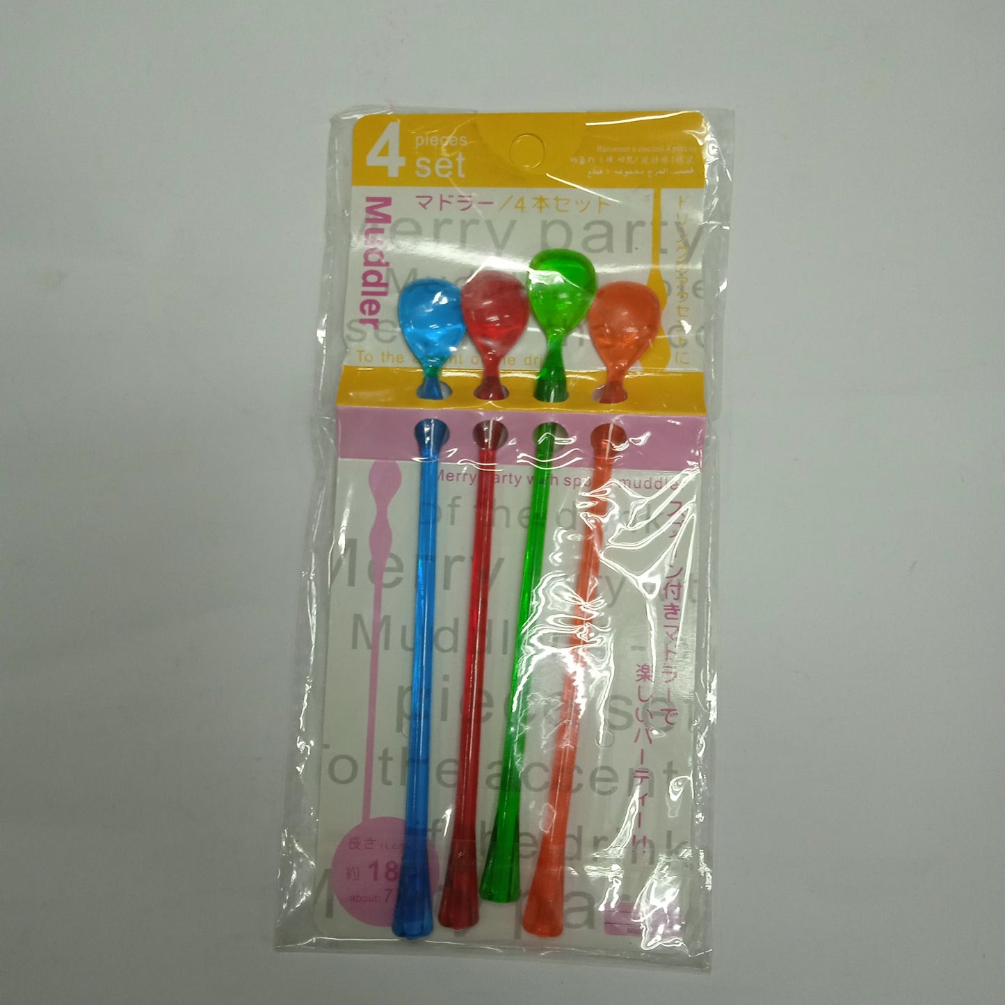 Muddler Spoon Assorted Color (4pcs)