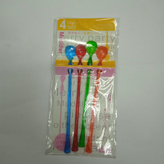 Muddler Spoon Assorted Color (4pcs)