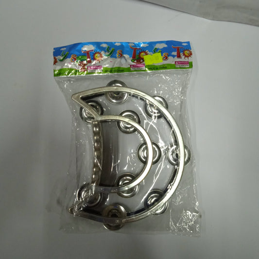 Musical Toy Tambourine Small Silver
