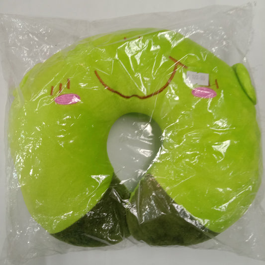 Stuffed Toy Neck Pillow Smiley Green