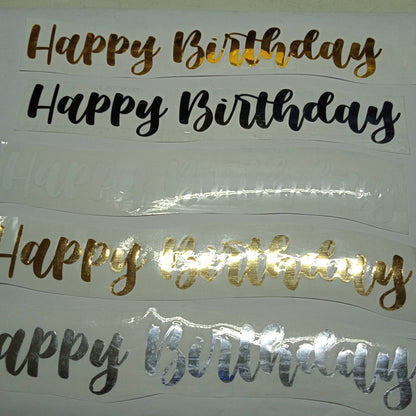 Sticker Happy Birthday Cursive