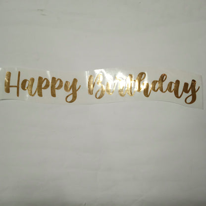 Sticker Happy Birthday Cursive
