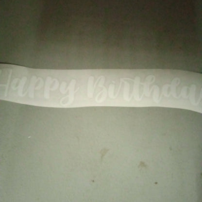 Sticker Happy Birthday Cursive