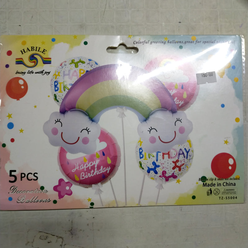 Foil Balloon Set (5in1) Happy Birthday