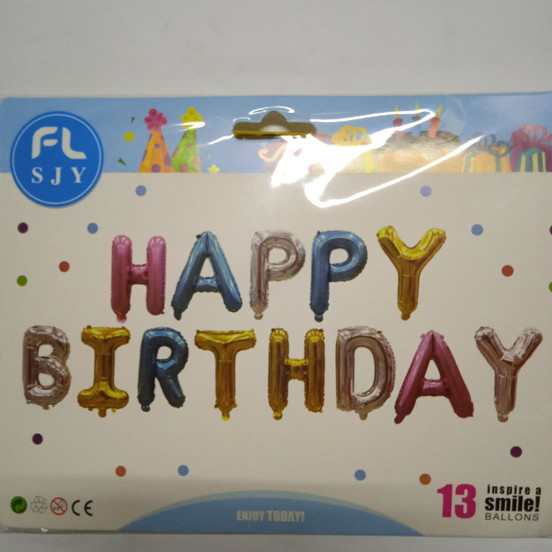 Foil Balloons Happy Birthday Letter Set