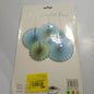 Décor Paper Fan Light Blue Silver Lining