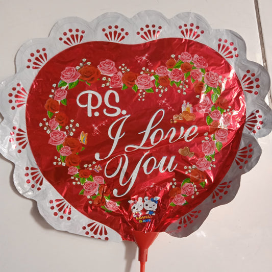 Foil Balloon I love You 9 inches with Stick