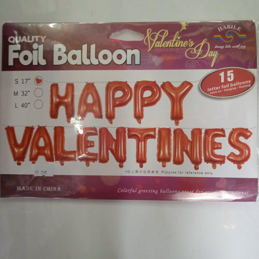 Foil Balloons Happy Valentines Set