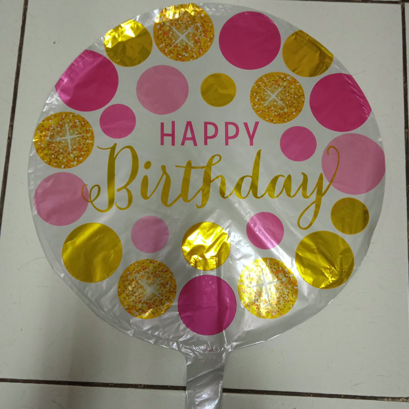 Foil Balloon Round Happy Birthday (Generic)