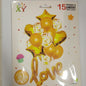 Foil Balloons Cursive Love Set (15in1)