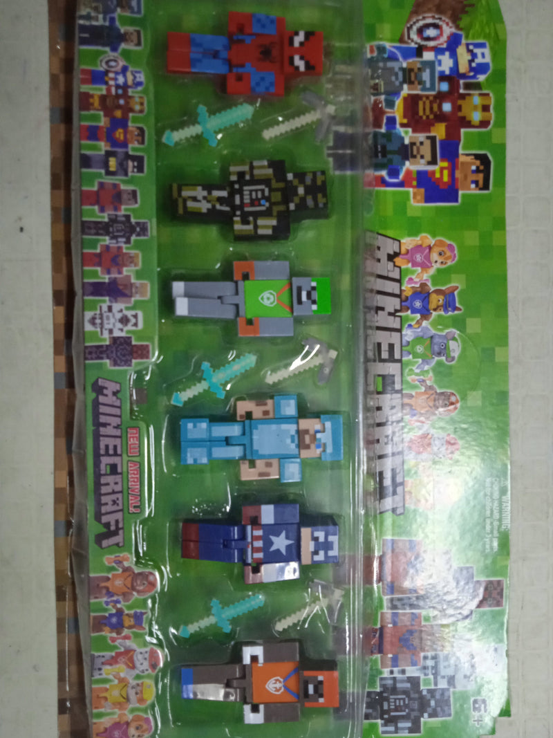 Figure Carded Minecraft (6in1)