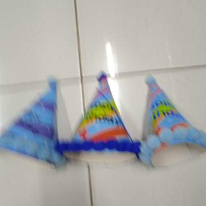Hat Kiddie Happy Birthday Blue