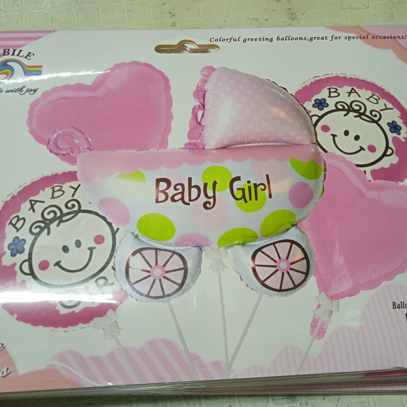 Foil Balloon Set (5in1) Baby Girl