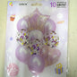 Foil Balloons Star and Heart Marble Colored Set (10in1)