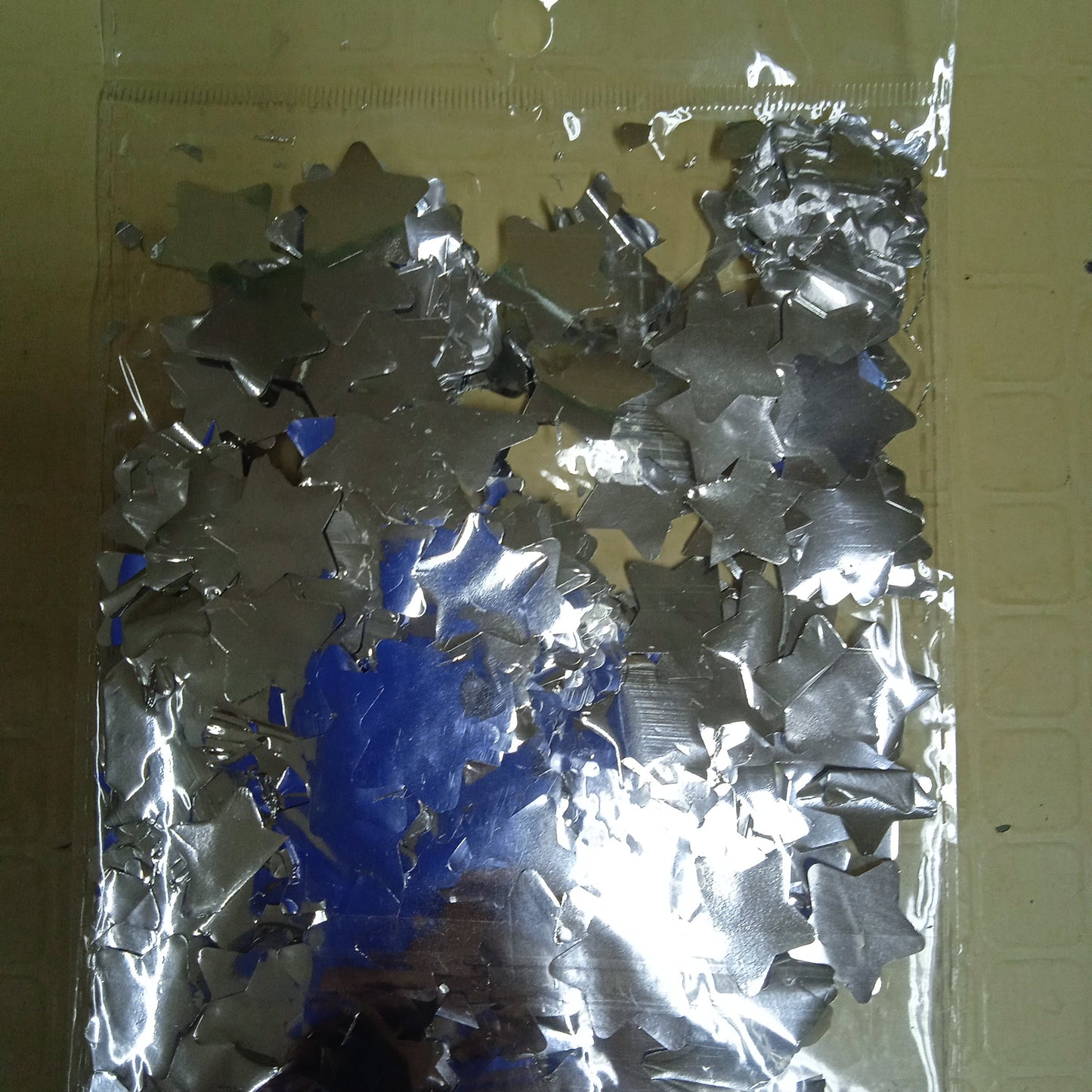 Confetti Star Silver Metallic
