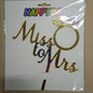 Cake Topper Miss to Mrs Acrylic