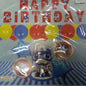 Foil Balloons with Banner Happy Birthday with Different Character