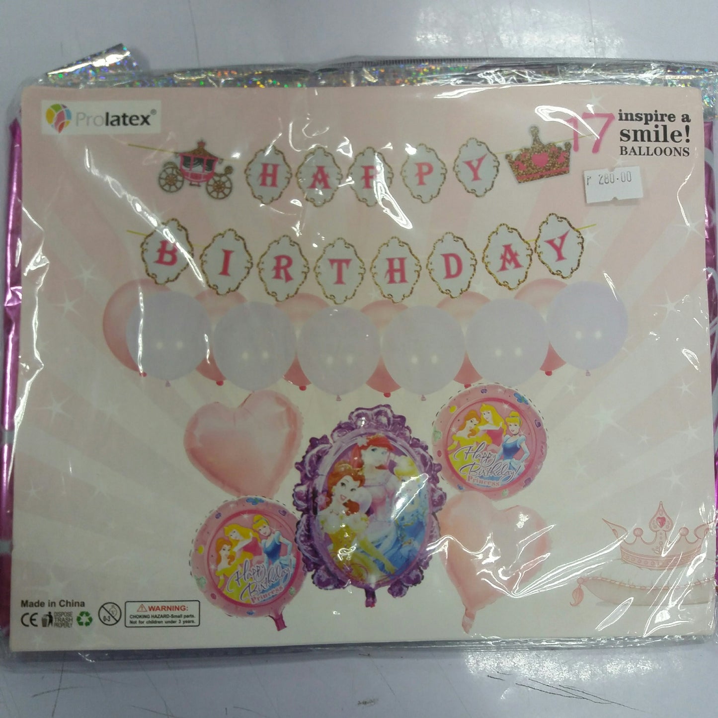 Foil Balloons with Banner Happy Birthday with Different Character