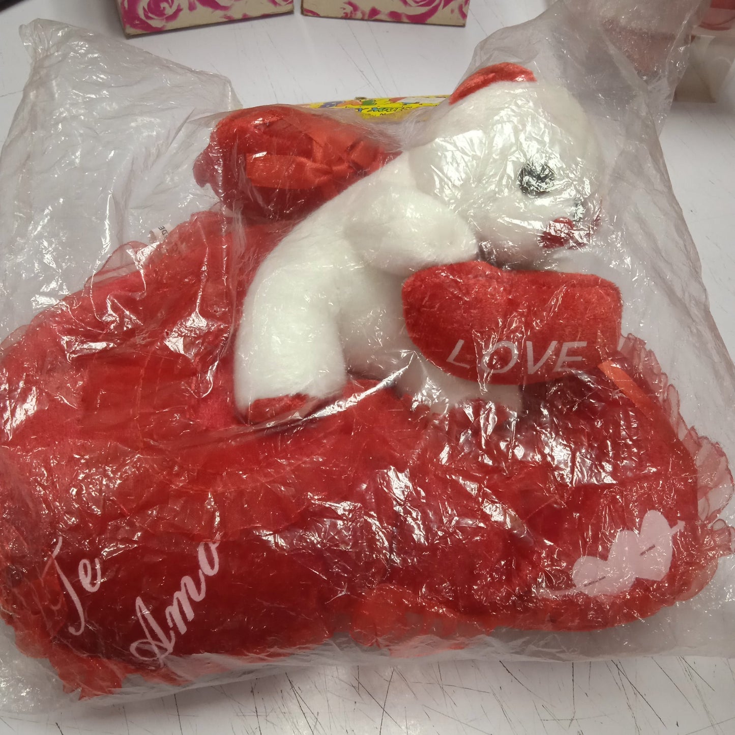 Pillow Heart with Bear
