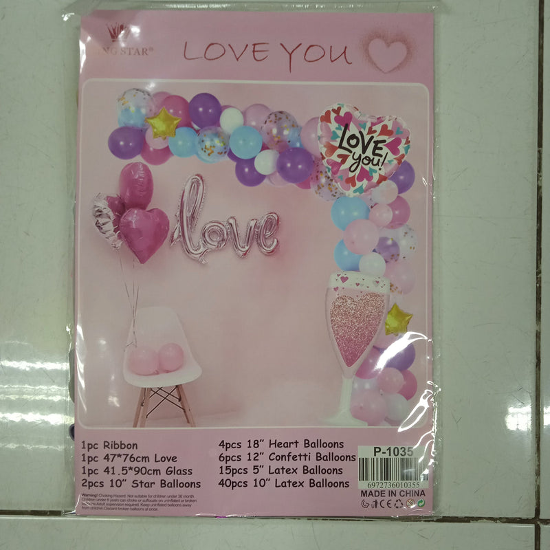 Balloon Set Love Décor