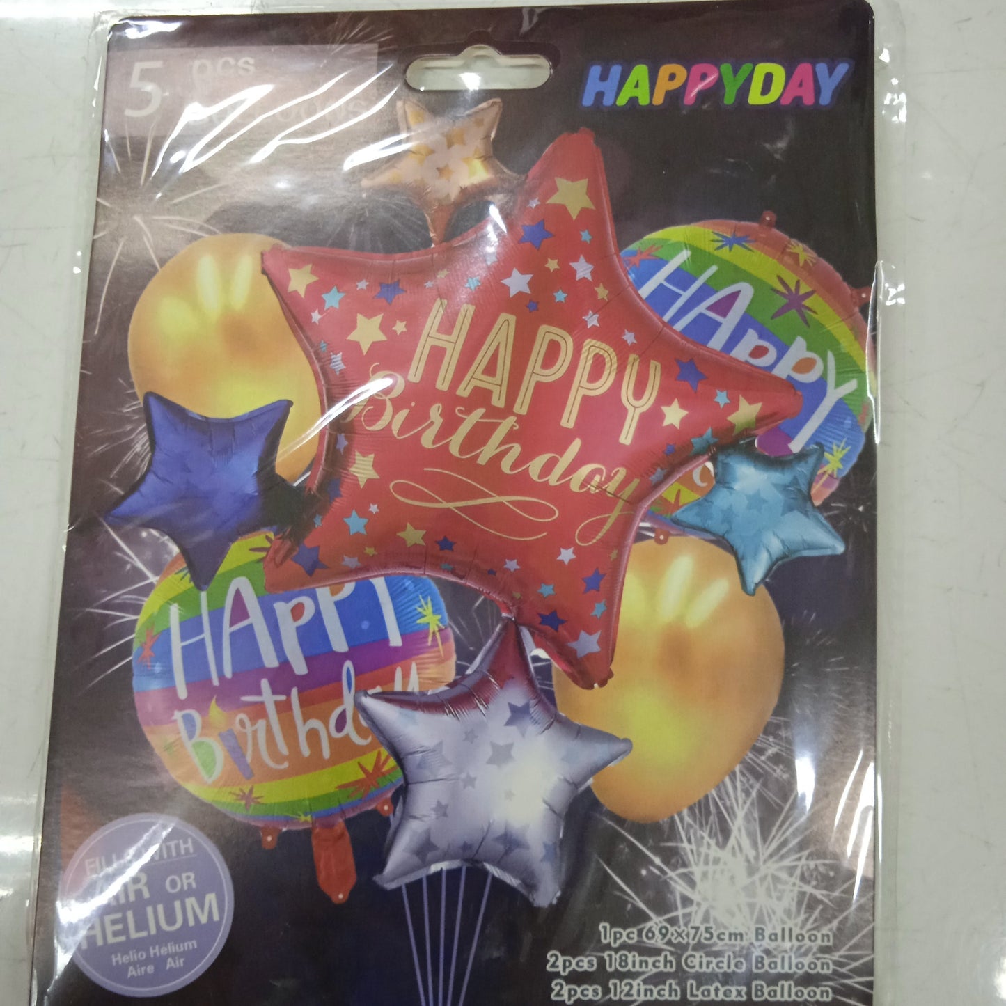 Foil Balloon Set (5in1) Happy Birthday