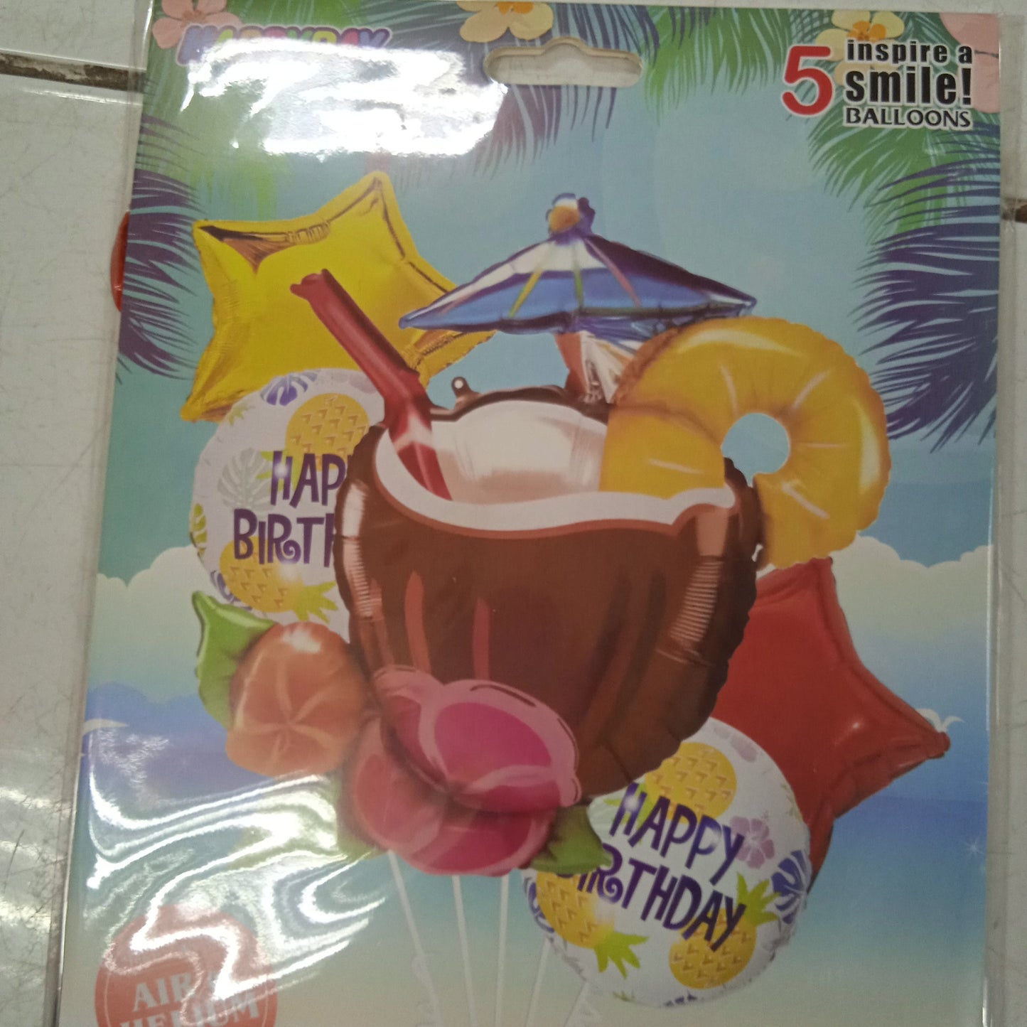 Foil Balloon Set (5in1) Happy Birthday
