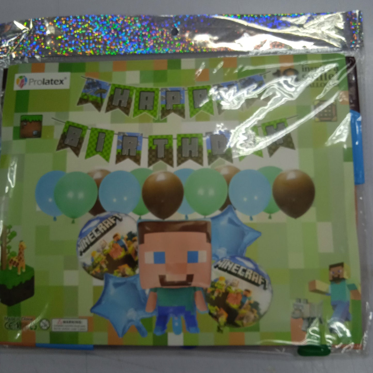Foil Balloons with Banner Happy Birthday with Different Character