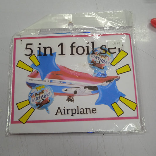 Foil Balloon Set (5in1) Airplane