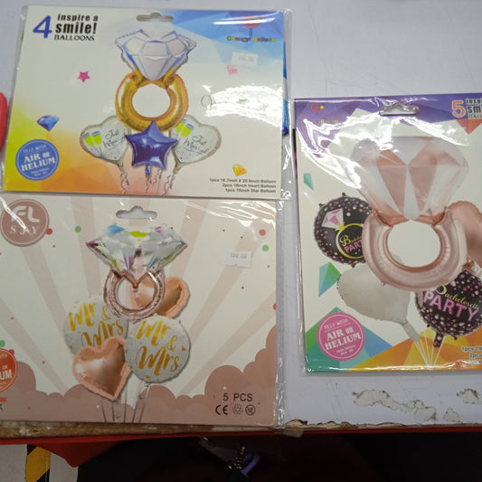 Foil Balloon Set (5in1) Ring