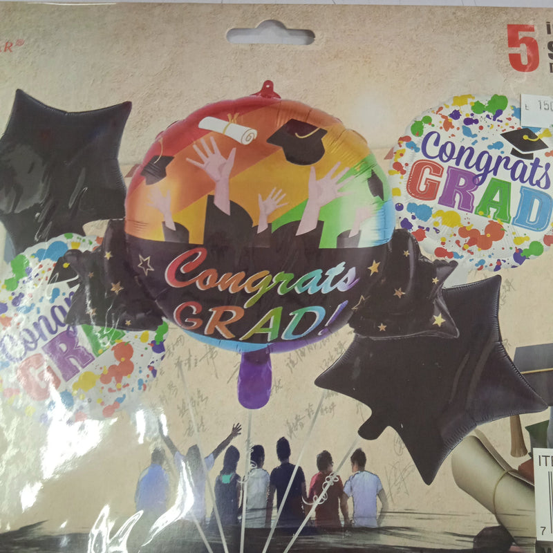 Foil Balloon Set (5in1) Graduation