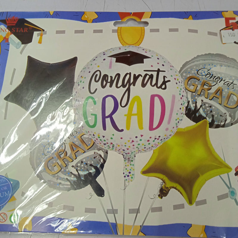 Foil Balloon Set (5in1) Graduation