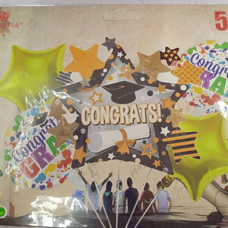 Foil Balloon Set (5in1) Graduation